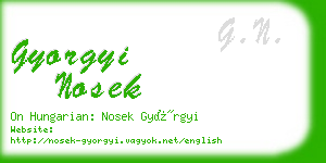 gyorgyi nosek business card